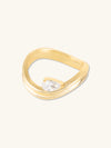 Flow Diamante Triple Band 14K Gold Vermeil Ring
