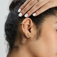 Croissant Gold Stud Earrings | Wanderlust + Co