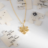 Found Within Puzzle Piece Gold Necklace