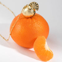 A Slice of Zen Orange Gold Necklace