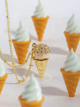 Cafe W+Co Ice Cream Gold Necklace
