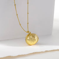 A Slice of Zen Orange Gold Necklace | Wanderlust + Co