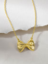 Bow Tie Pasta Gold Necklace