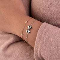 Bow Tie Pasta Silver Bracelet | Wanderlust + Co