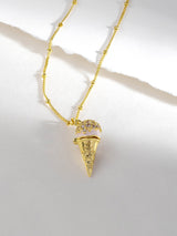 Cafe W+Co Ice Cream Gold Necklace