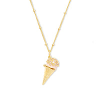 Cafe W+Co Ice Cream Gold Necklace