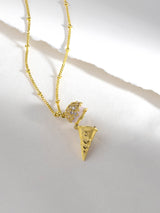 Cafe W+Co Ice Cream Gold Necklace
