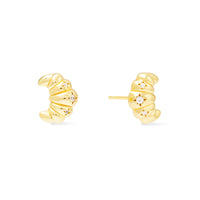 Croissant Gold Stud Earrings | Wanderlust + Co