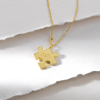 Found Within Puzzle Piece Gold Necklace | Wanderlust + Co