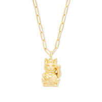 Lucky Cat Gold Necklace | Wanderlust + Co