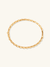 Brilliant Bezel Circle 14K Gold Vermeil Bangle | Wanderlust + Co