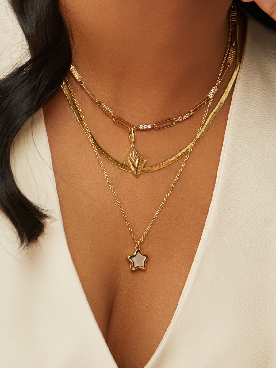 Star Pearl & Gold Locket Necklace | Wanderlust + Co