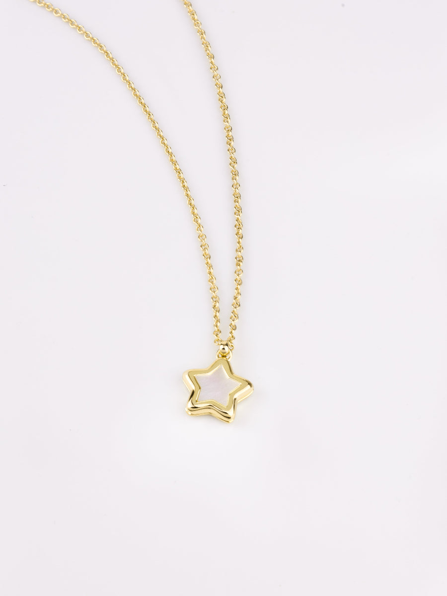 Star Pearl & Gold Locket Necklace | Wanderlust + Co