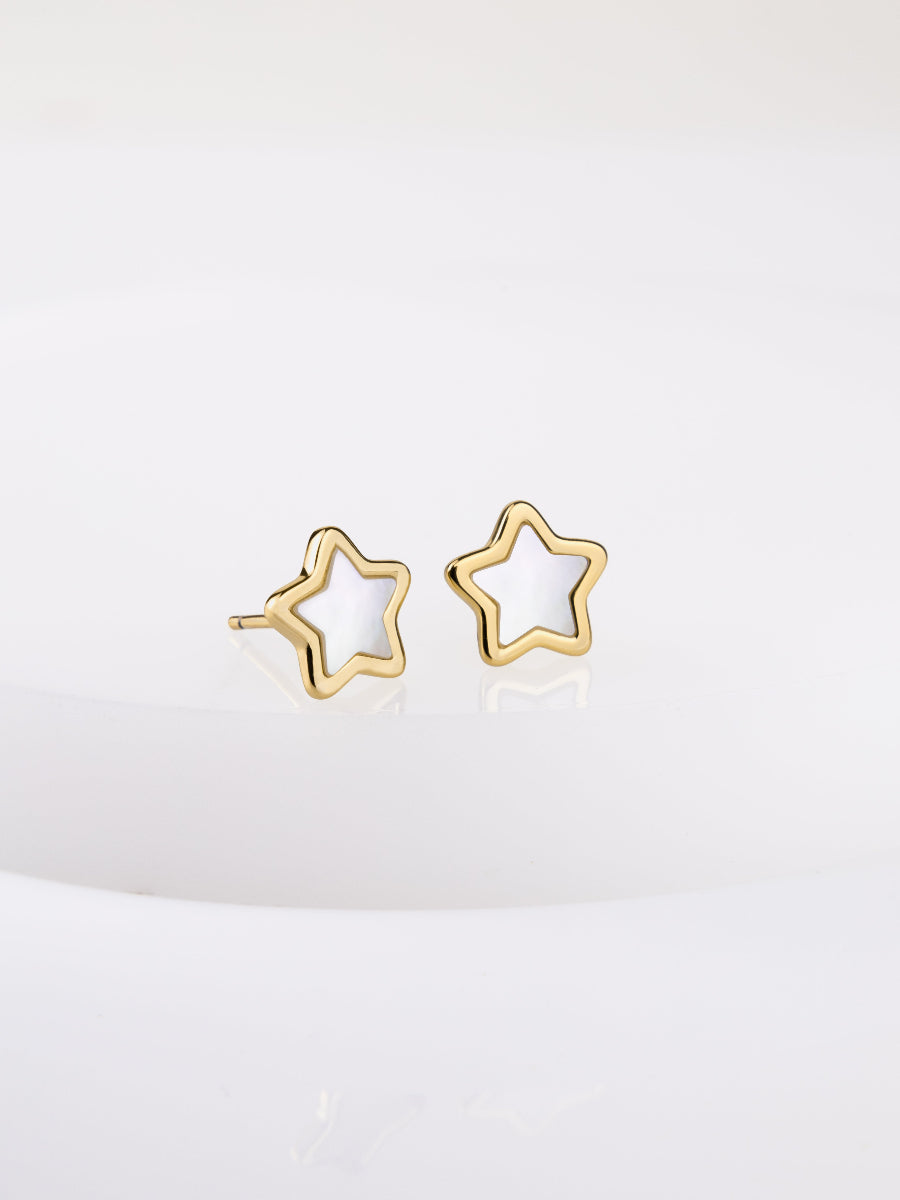 Star Pearl & Gold Stud Earrings | Wanderlust + Co
