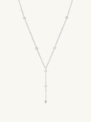 Arya Lariat Silver Necklace | Wanderlust + Co