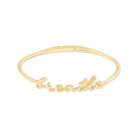 Breathe Gold Bangle | Wanderlust + Co