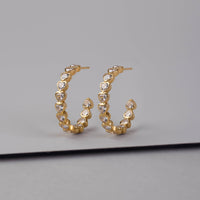 Heart Hoop 14K Gold Vermeil Earrings | Wanderlust + Co
