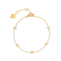 Multi Heart Bezel 14K Gold Vermeil Bracelet | Wanderlust + Co