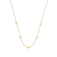 Multi Heart Bezel 14K Gold Vermeil Necklace | Wanderlust + Co