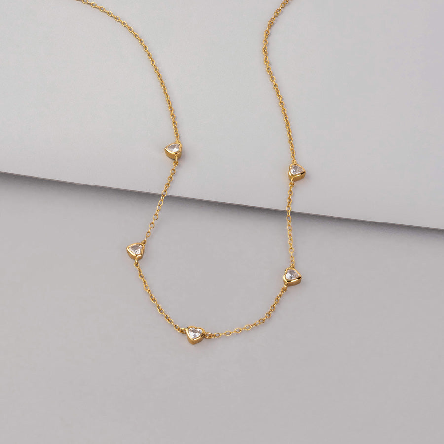 Quartz Bar Bezeled in 22kt high quality Gold Vermeil Necklace