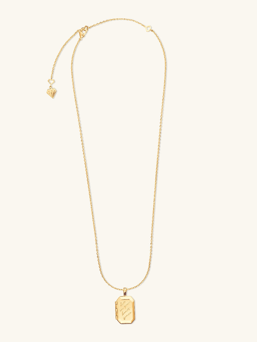 Heart Space Gold Locket Necklace | Wanderlust + Co