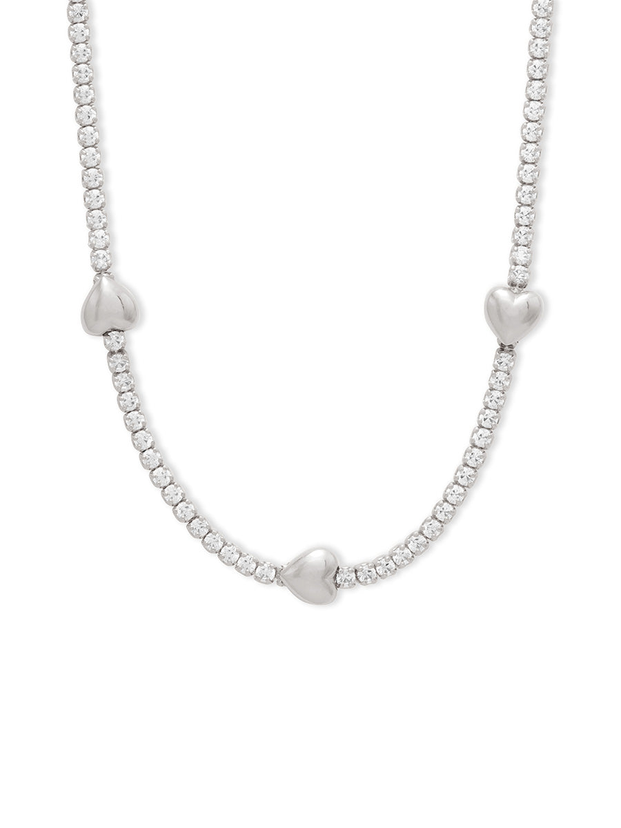 Petite Tennis Heart Silver Set | Wanderlust + Co
