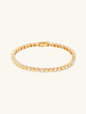 Multi Hearts 14K Gold Vermeil Bracelet | Wanderlust + Co
