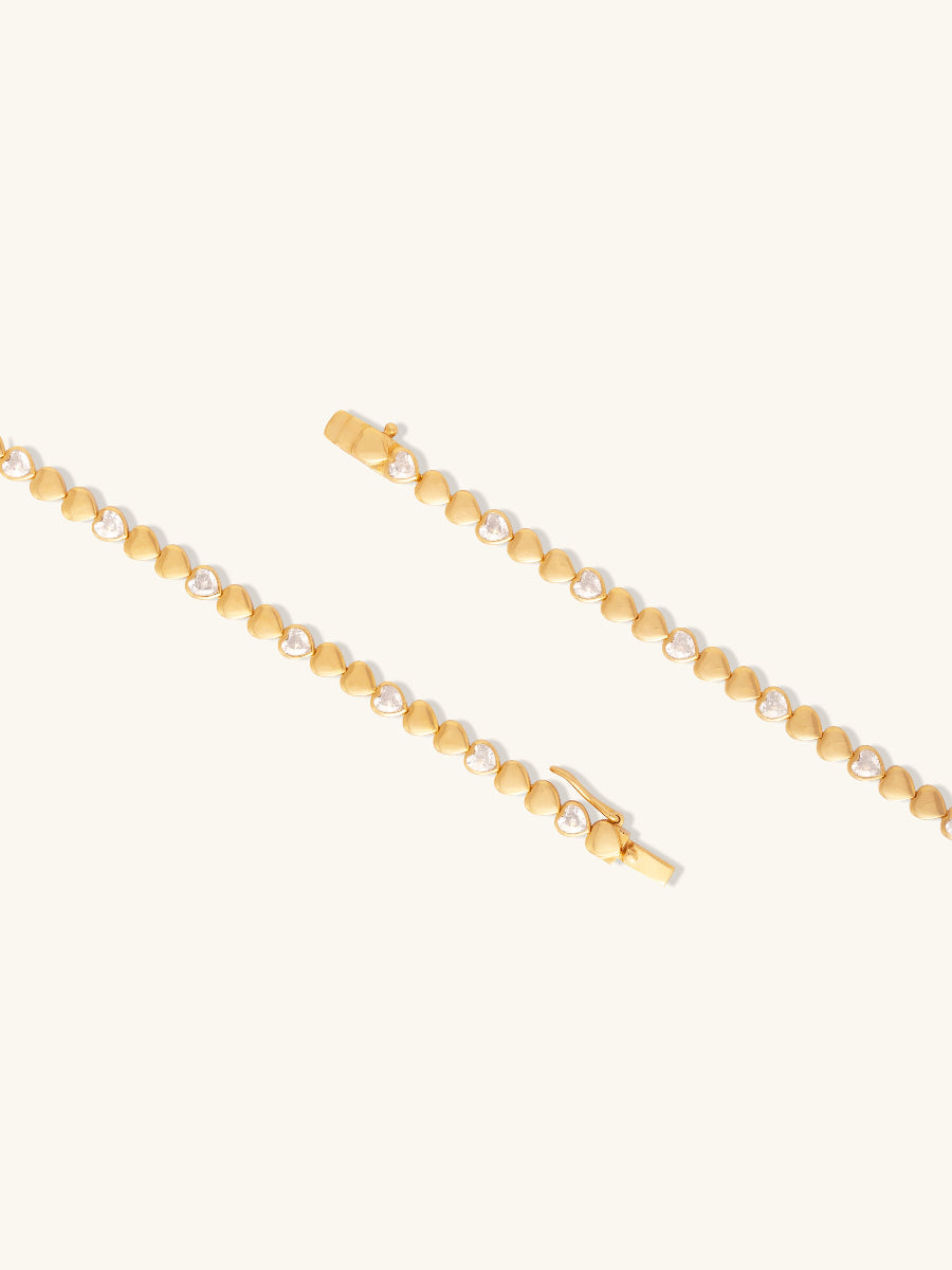 Multi Hearts 14K Gold Vermeil Bracelet | Wanderlust + Co