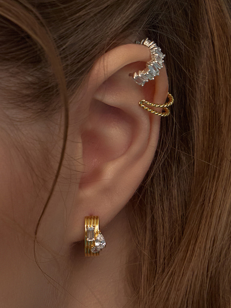 Aurelia 14K Gold Vermeil Huggie Earrings | Wanderlust + Co