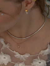 Diamond Crescent 14K Solid Gold Charm | Wanderlust + Co