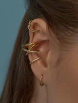 Eternity 14K Solid Gold 10mm Huggie Earrings | Wanderlust + Co