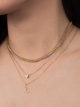 Solitaire Heart Diamond 14K Solid Gold Necklace | Wanderlust + Co