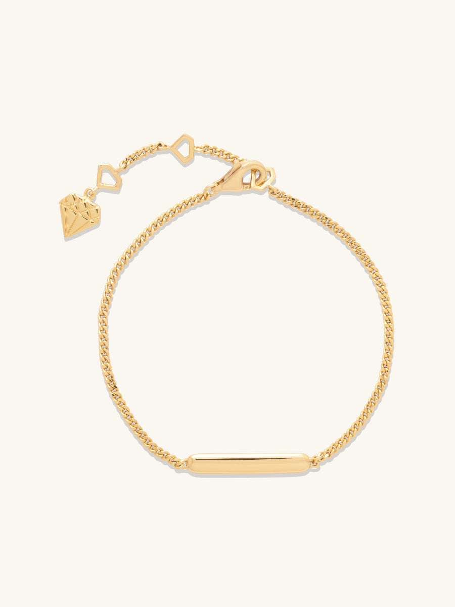 Linear ID 14K Gold Vermeil Bracelet | Wanderlust + Co