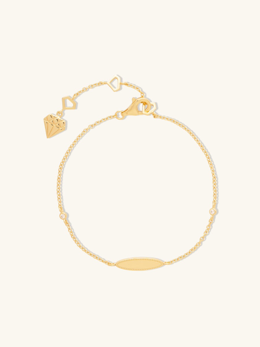 Oval ID 14K Gold Vermeil Bracelet | Wanderlust + Co