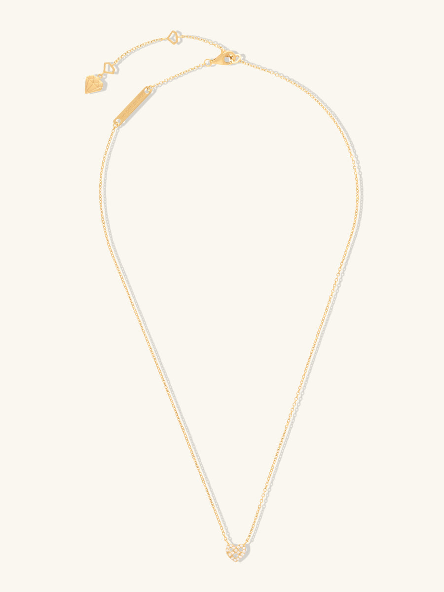 Heart Pretzel 14K Gold Vermeil Necklace | Wanderlust + Co