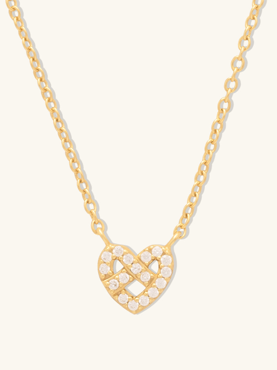 Heart Pretzel 14K Gold Vermeil Necklace | Wanderlust + Co