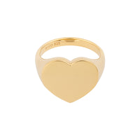Heart 14K Gold Vermeil Signet Ring
