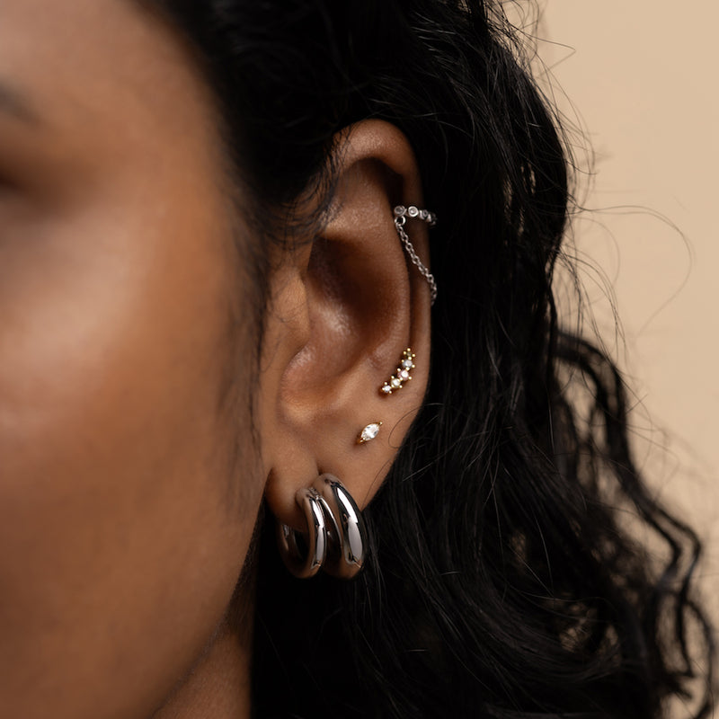 Hailey Nano Hoop 9mm Gold Earrings Wanderlust Co