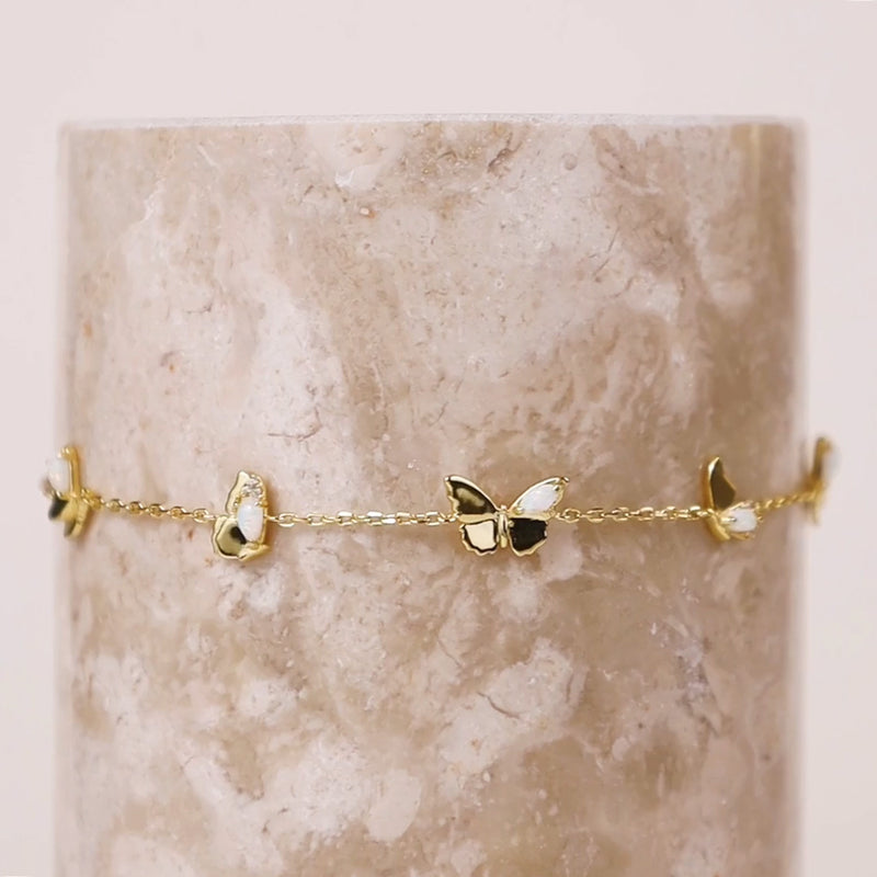 Opal butterfly bracelet sales