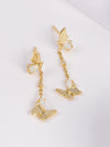 Butterfly Opal Gold Earrings