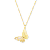 Butterfly Opal Gold Locket Necklace | Wanderlust + Co