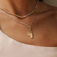 Butterfly Tennis Opal & Gold Necklace | Wanderlust + Co