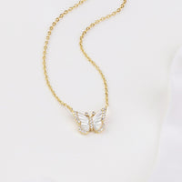 Butterfly Pearl & Gold Necklace | Wanderlust + Co