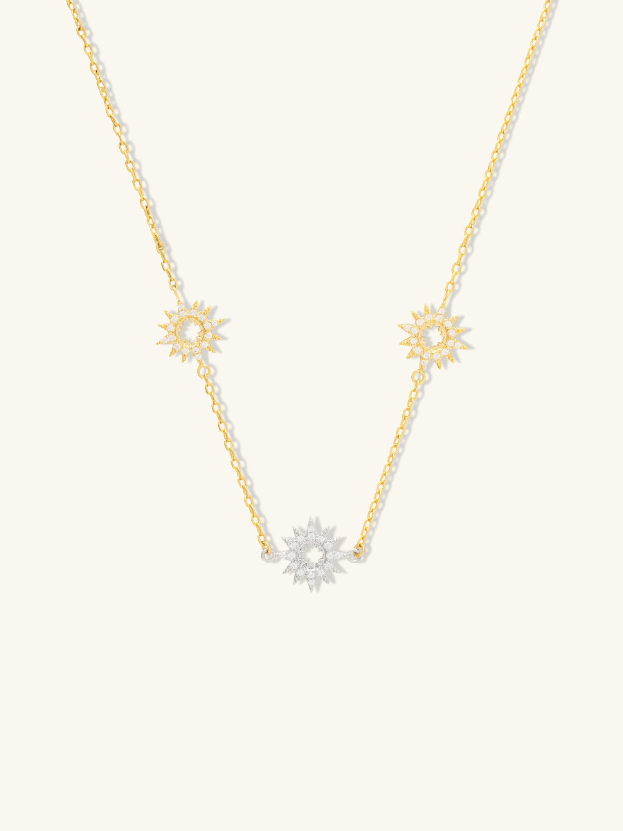 Sunlit Trio Gold Necklace | Wanderlust + Co