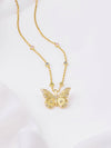 Butterfly Rainbow & Gold Necklace