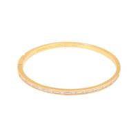 Classic Baguette 14K Gold Vermeil Bangle