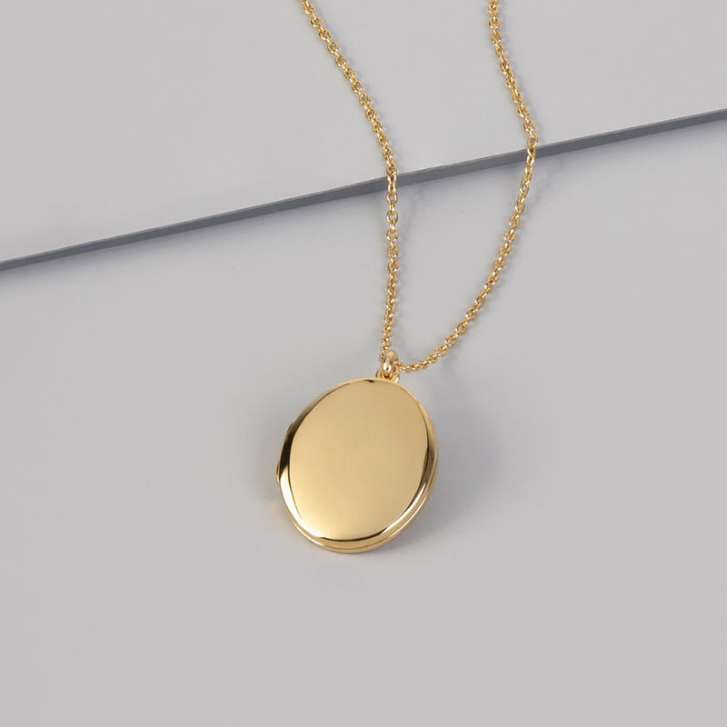 Heirloom 14K Gold Vermeil Locket Necklace