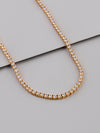 Pave 18K Gold Vermeil Tennis Necklace