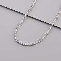 Pave 925 Sterling Silver Tennis Necklace | Wanderlust + Co