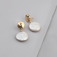 Pearl Baroque 14K Gold Vermeil Stud Earrings | Wanderlust + Co
